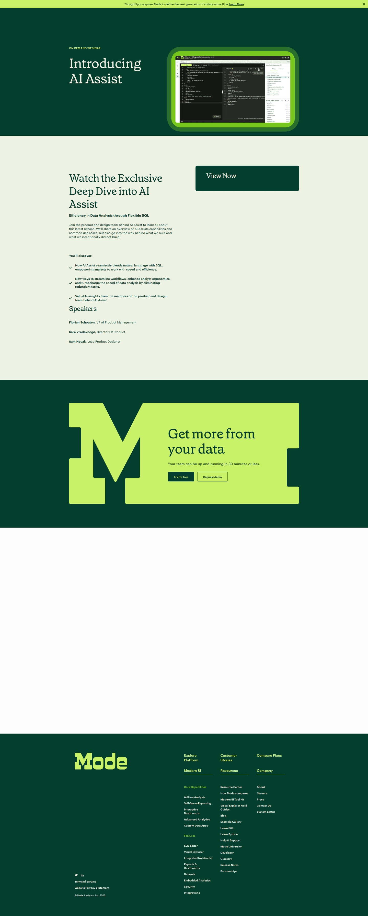 Mode webinar page