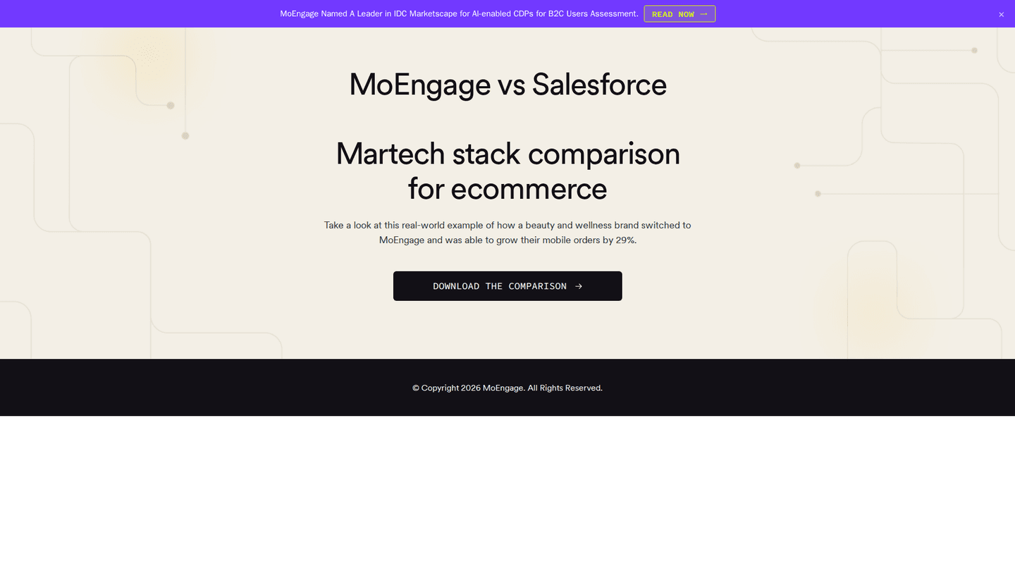 MoEngage PPC landing page