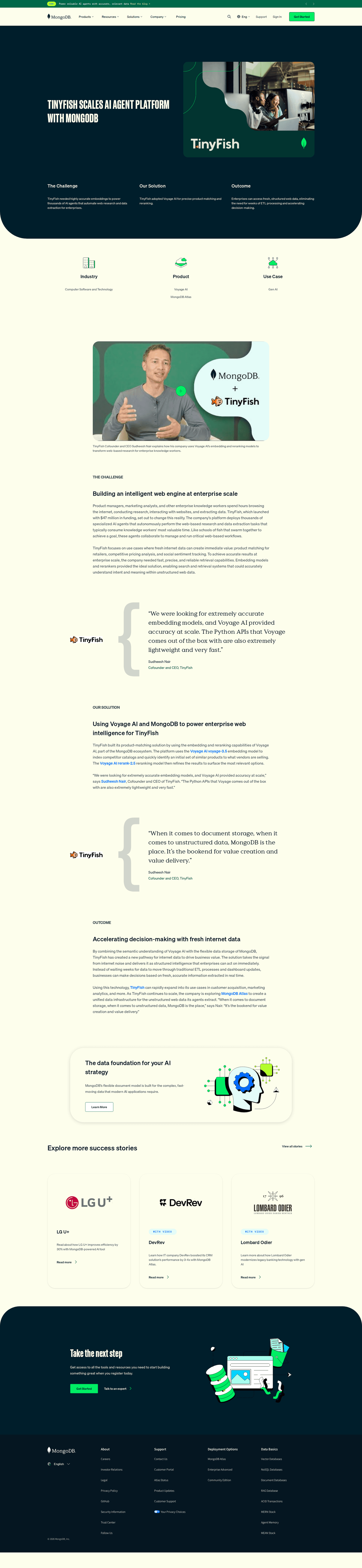 MongoDB case study page