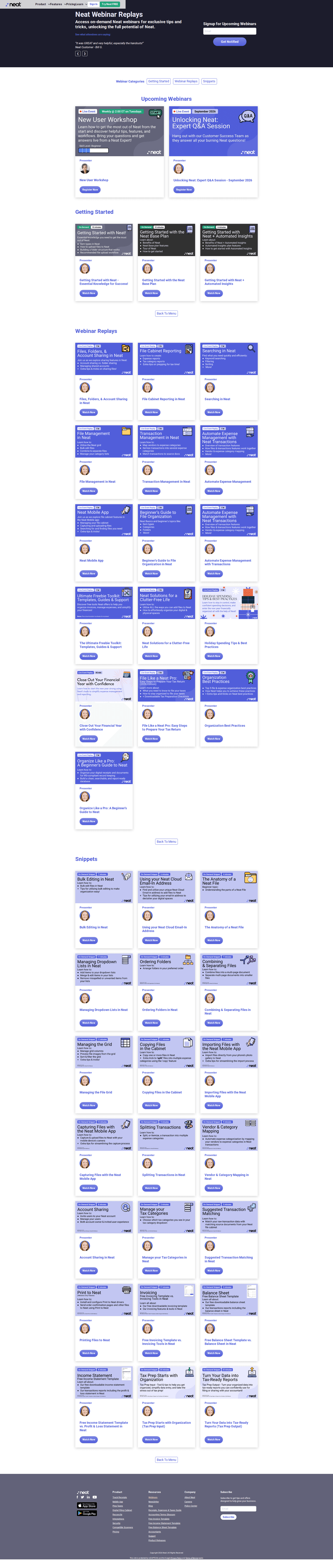 Neat homepage