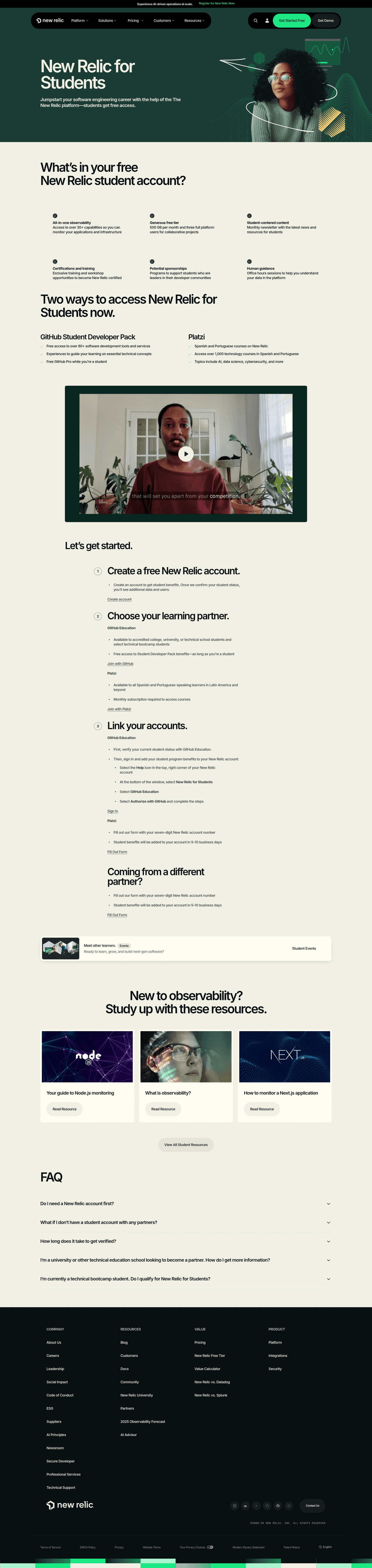 Startup program page example