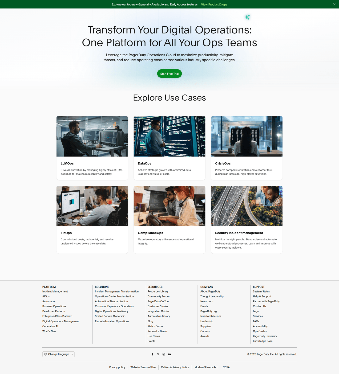 PagerDuty use case page