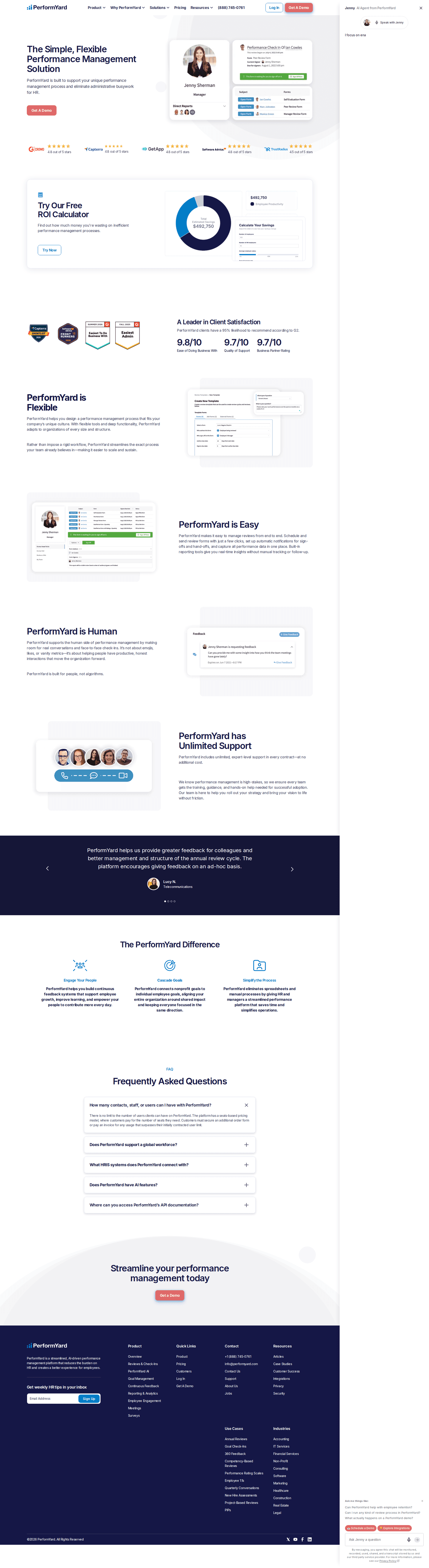 PerformYard why us page