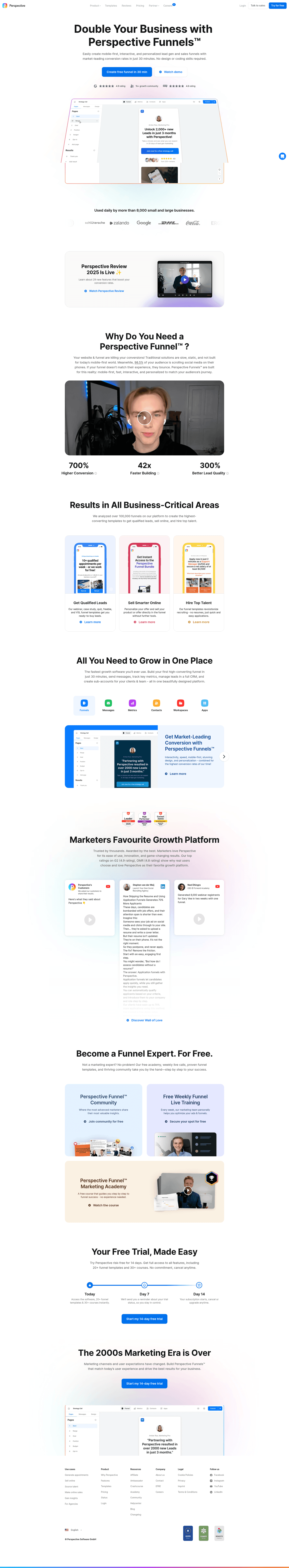 Top Marketing landing page example