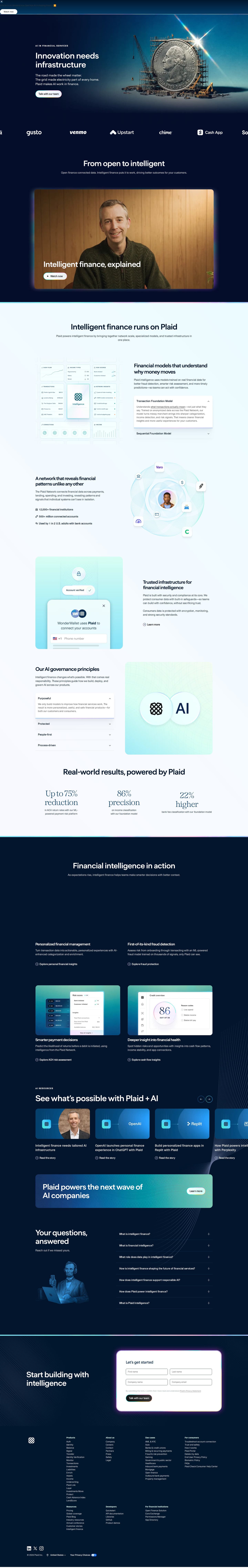 Plaid AI product page