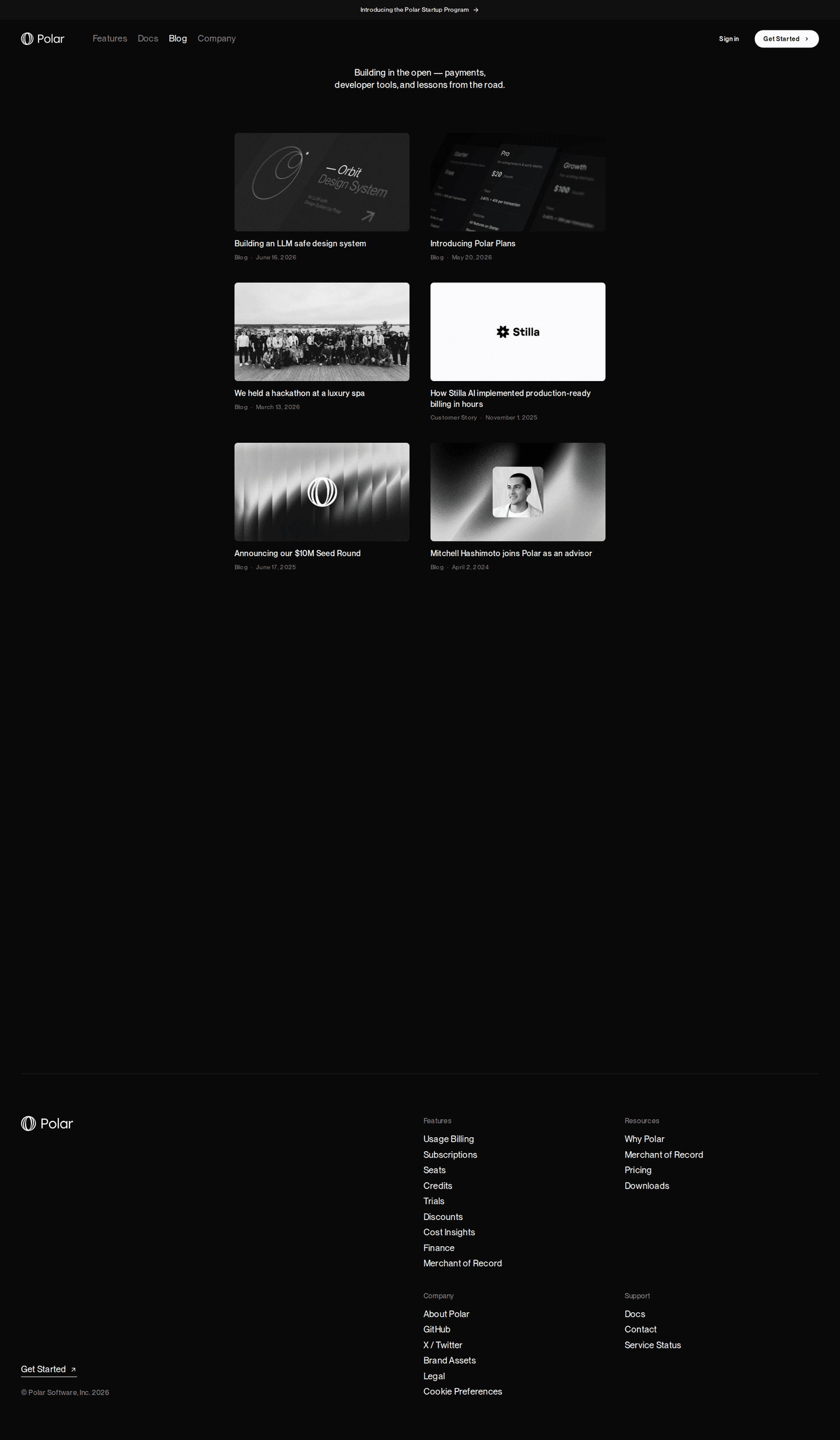 Blog page example
