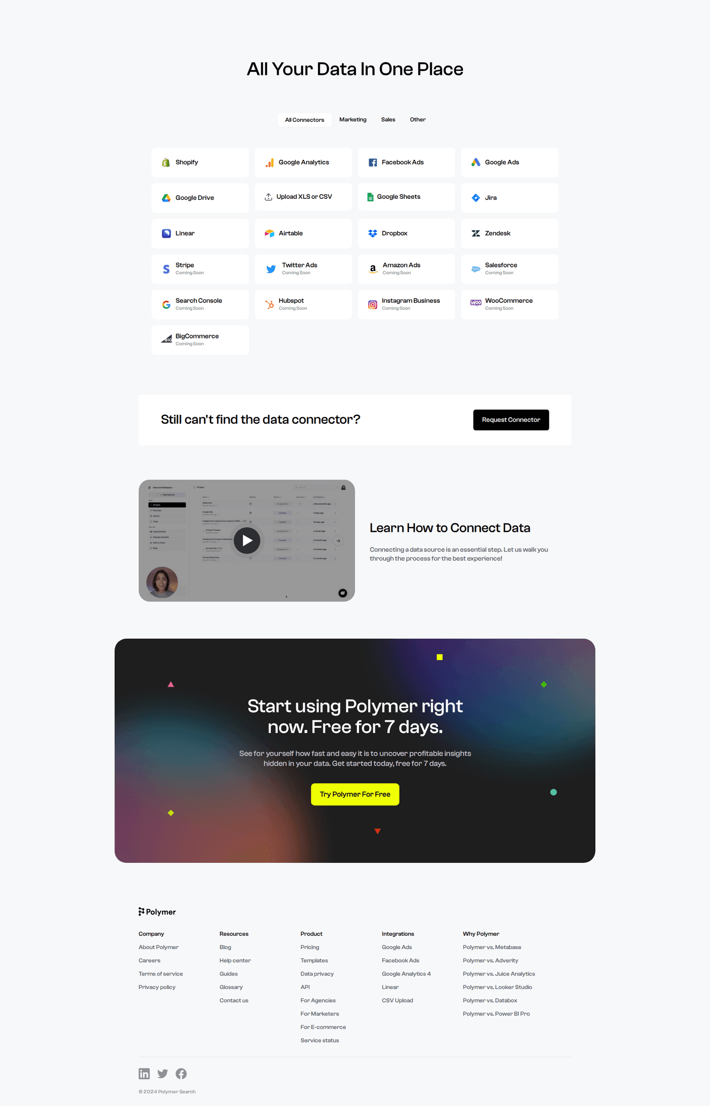 Polymer integrations page