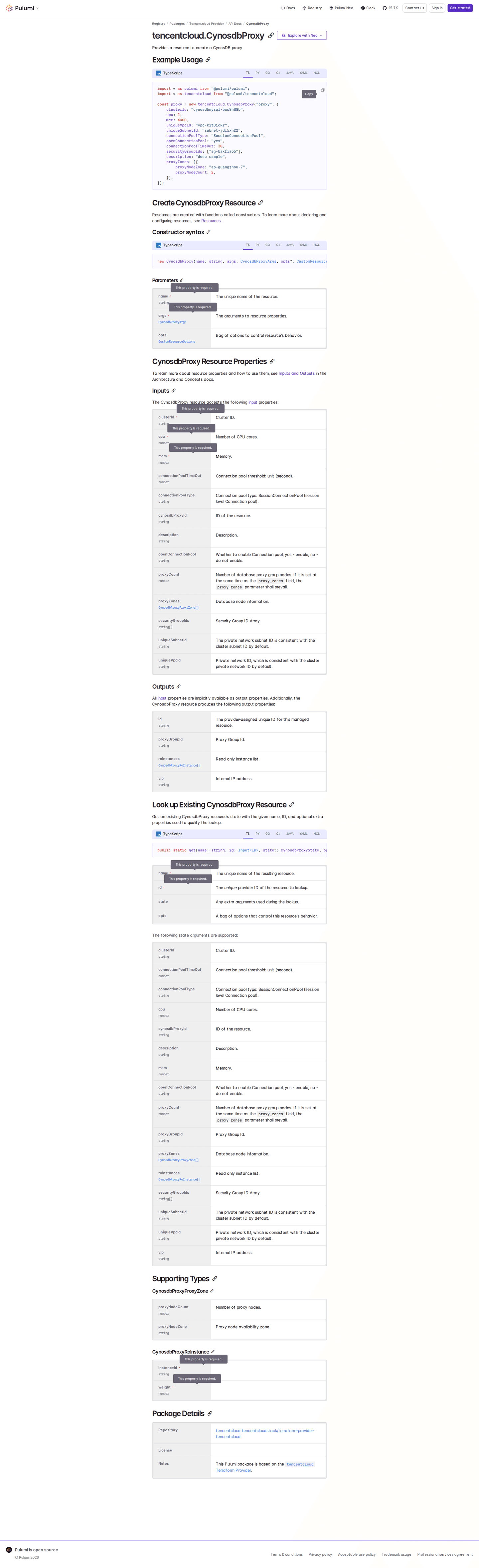 Pulumi programmatic SEO page