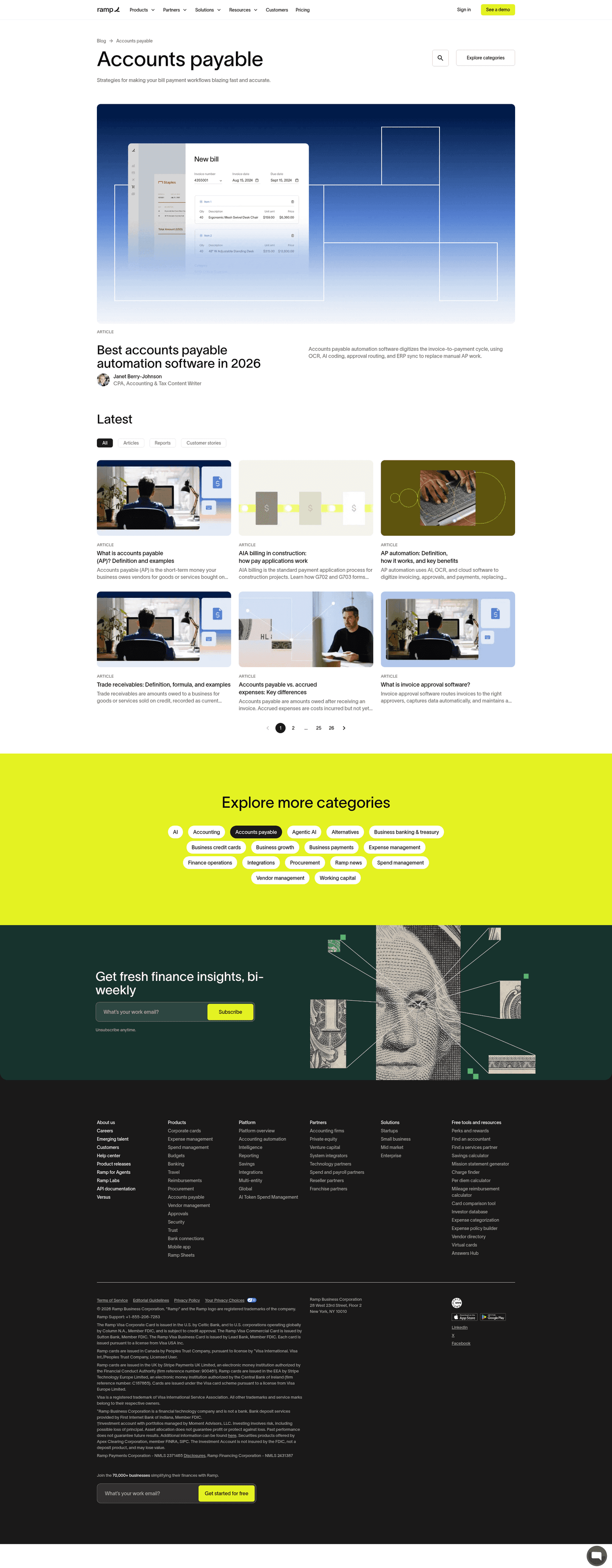 Ramp blog page