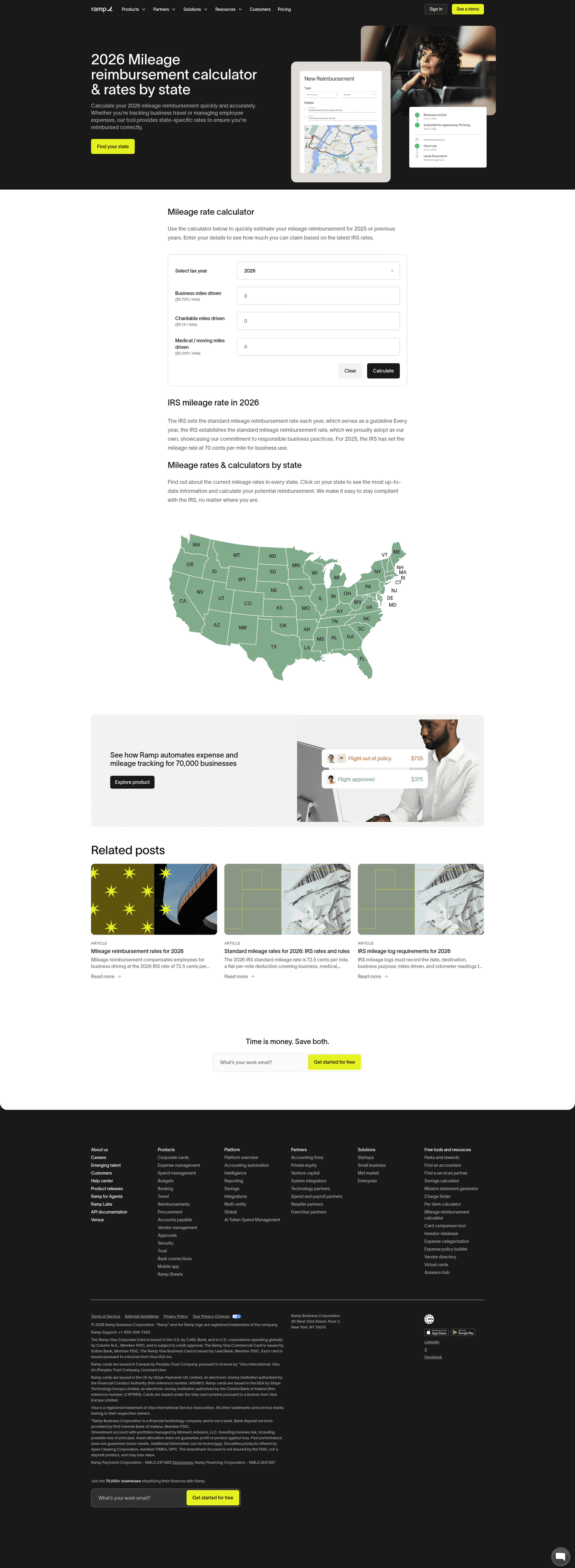 Ramp free tool page