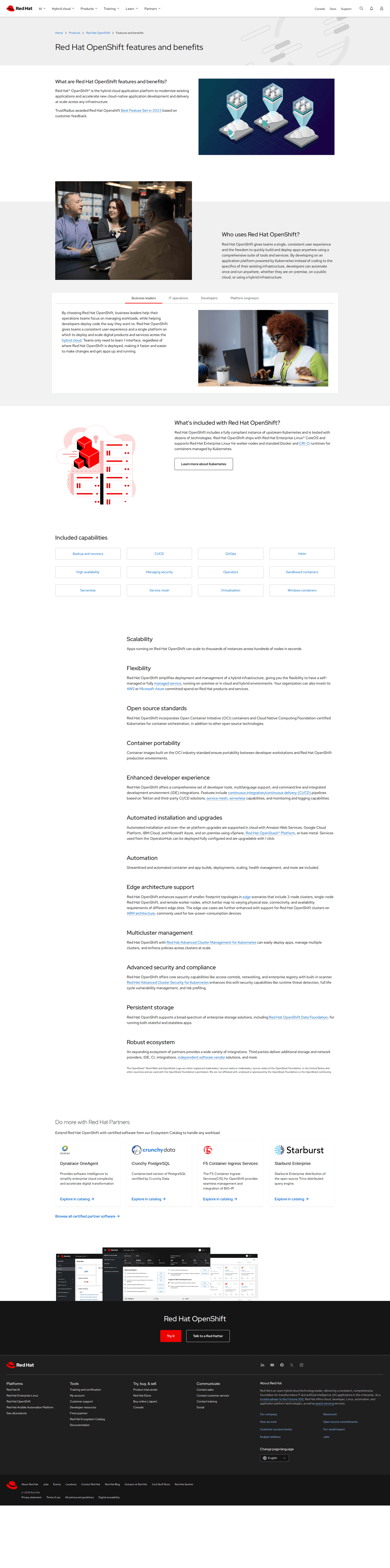 Red Hat feature page