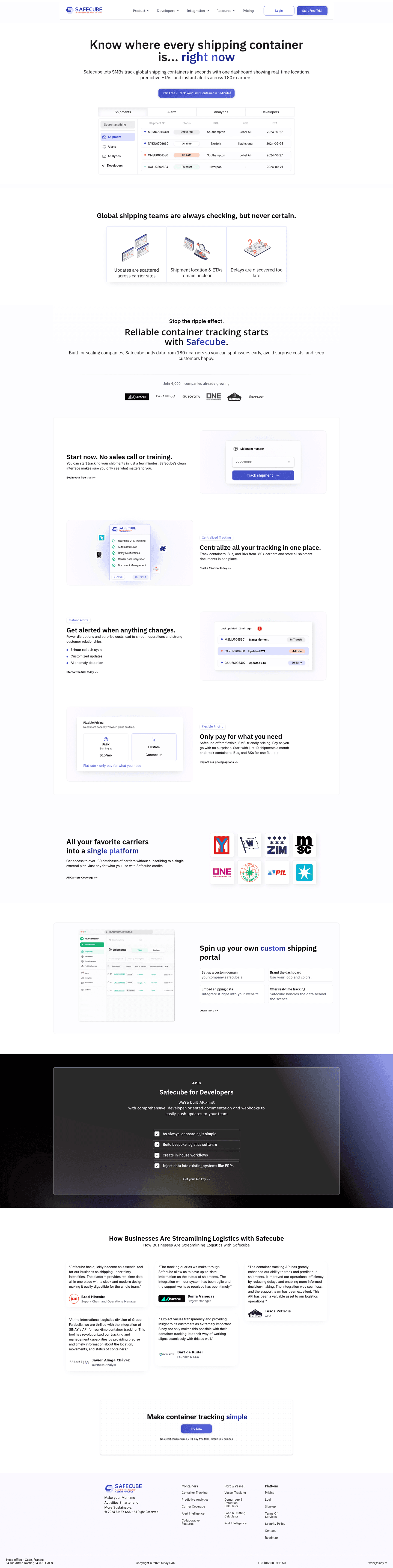 Top Supply Chain landing page example