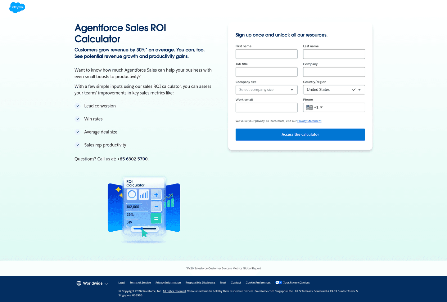 Salesforce ROI calculator