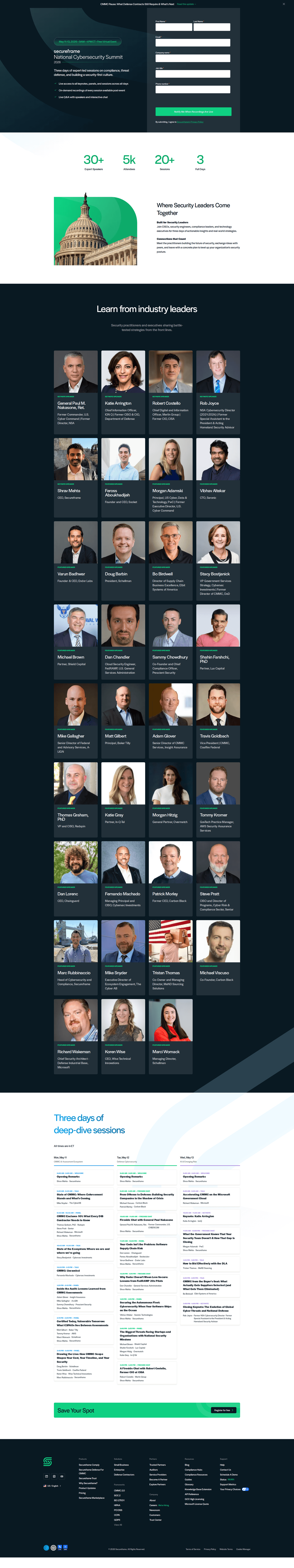 Secureframe conference page