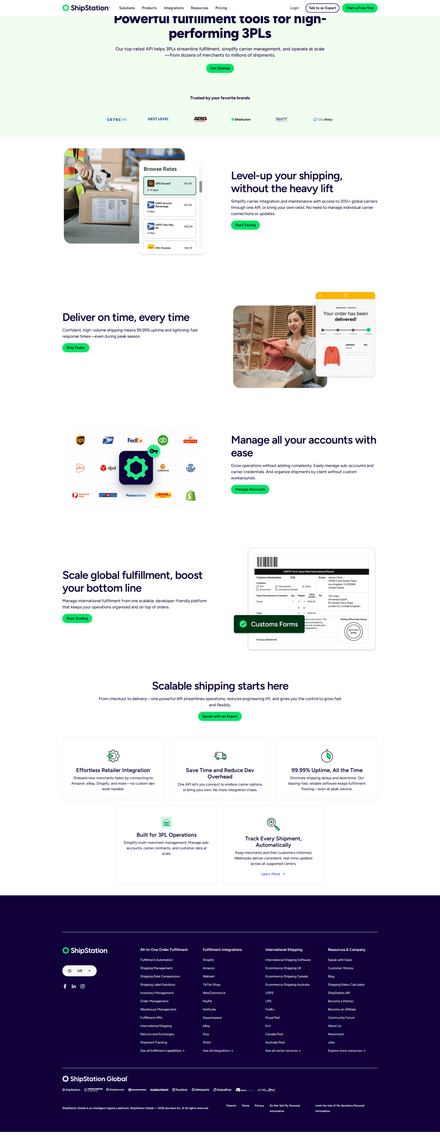 Shipstation industry page