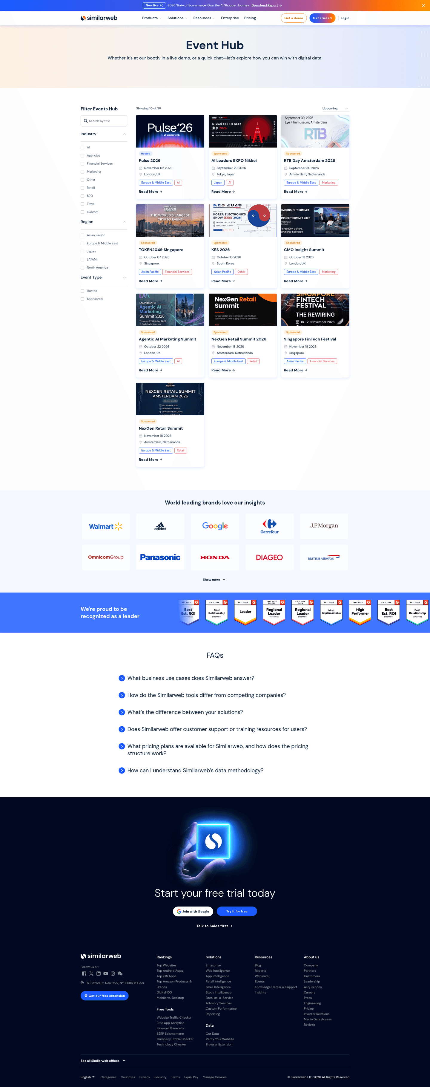 SimilarWeb resources page