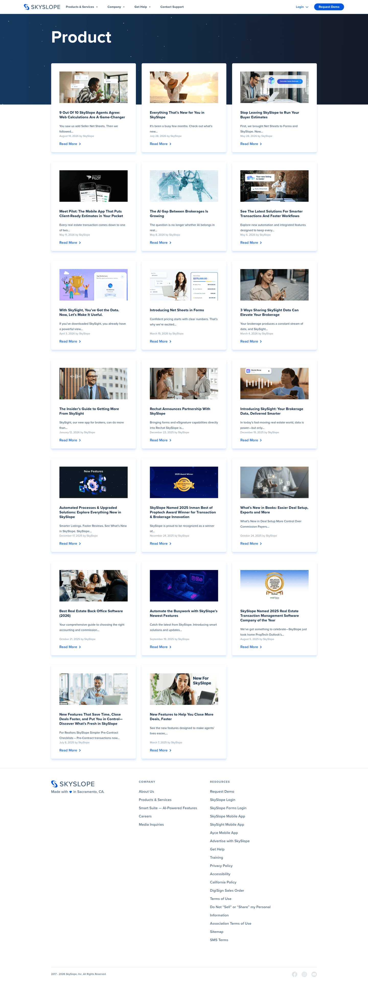 SkySlope blog page