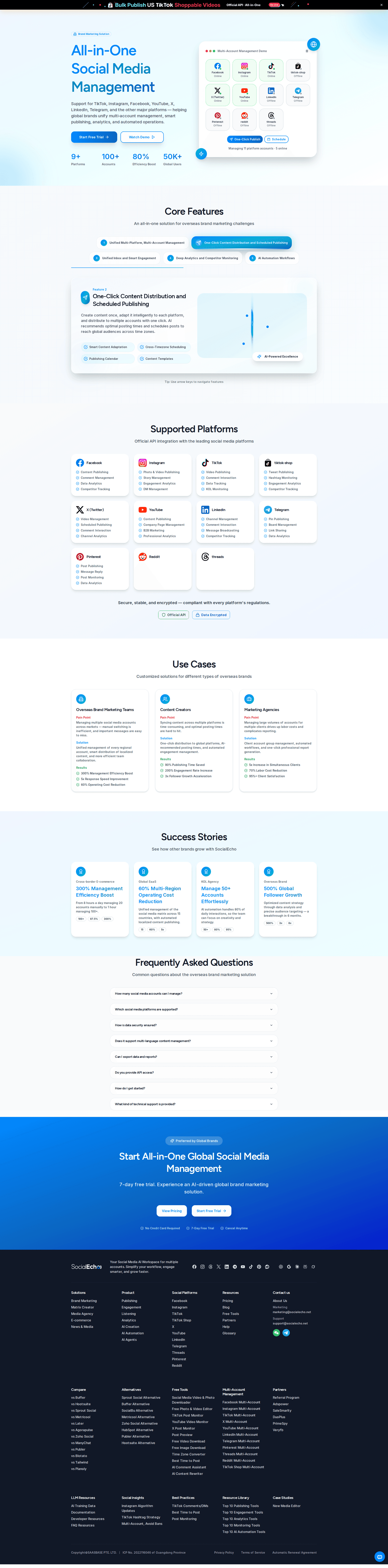 SocialEcho persona page