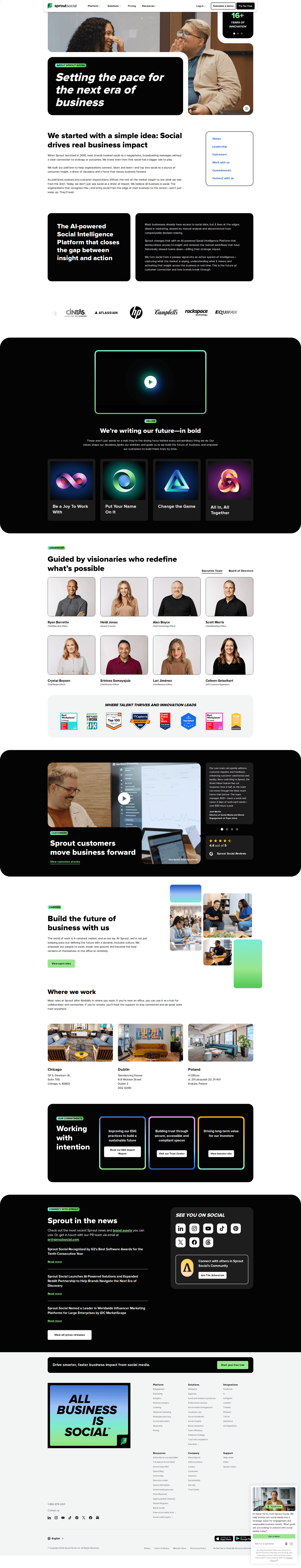 Sprout Social homepage
