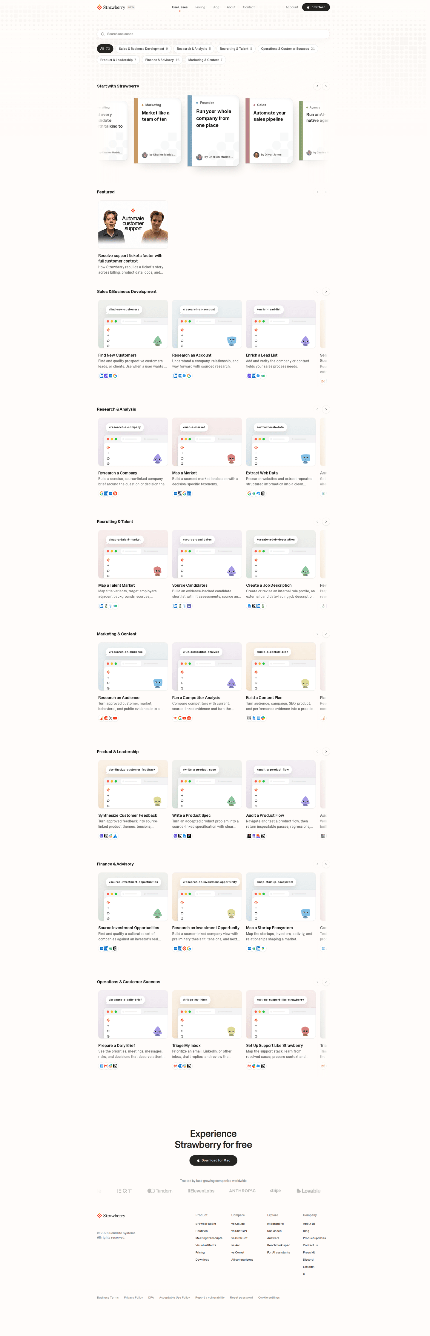 Strawberry Browser use case page