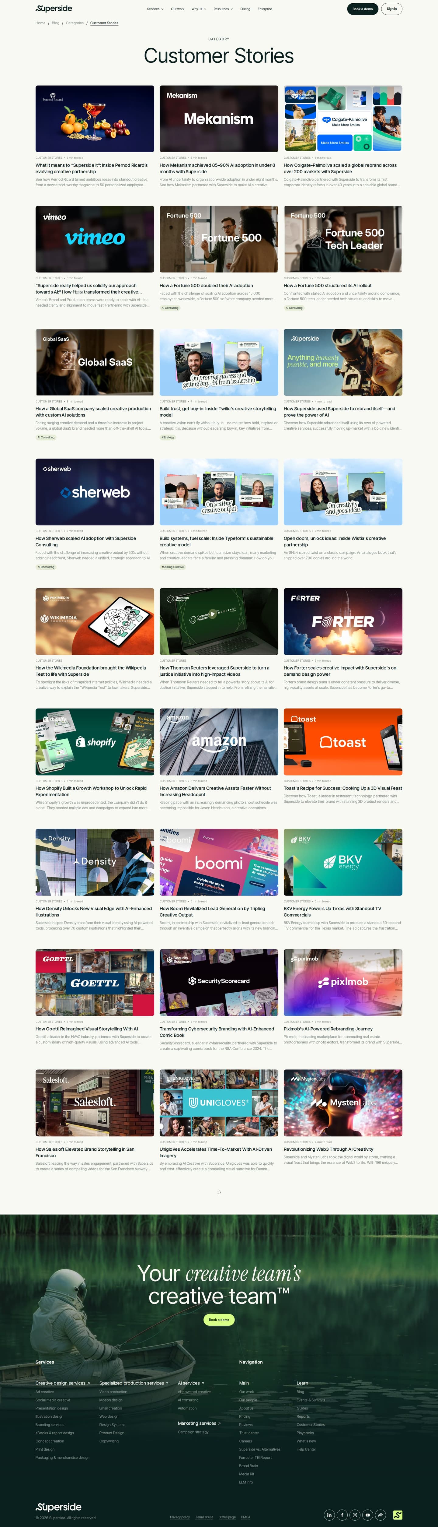Superside blog page