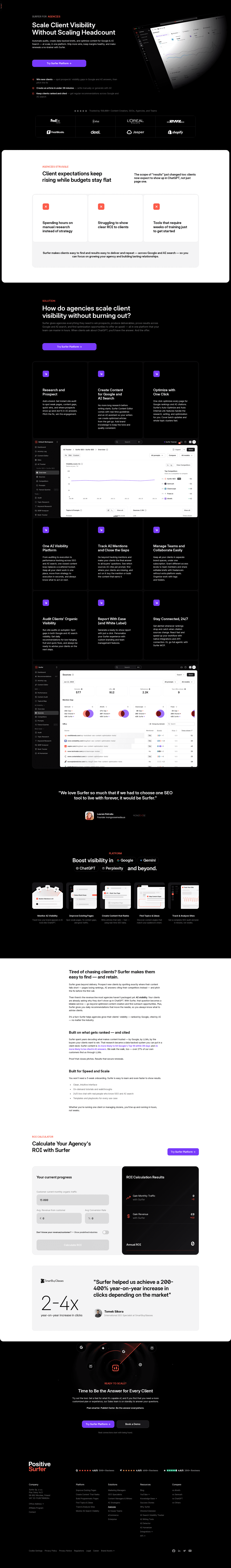 Surfer SEO persona page