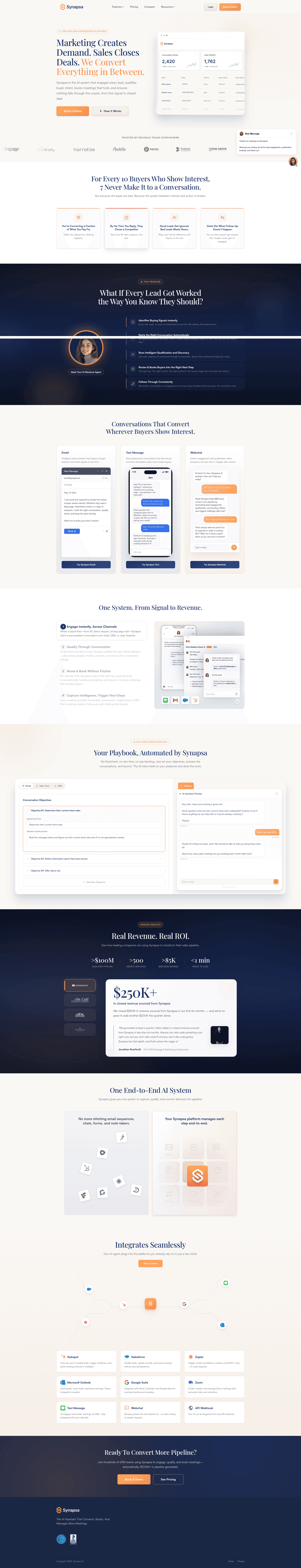 Top AI landing page example