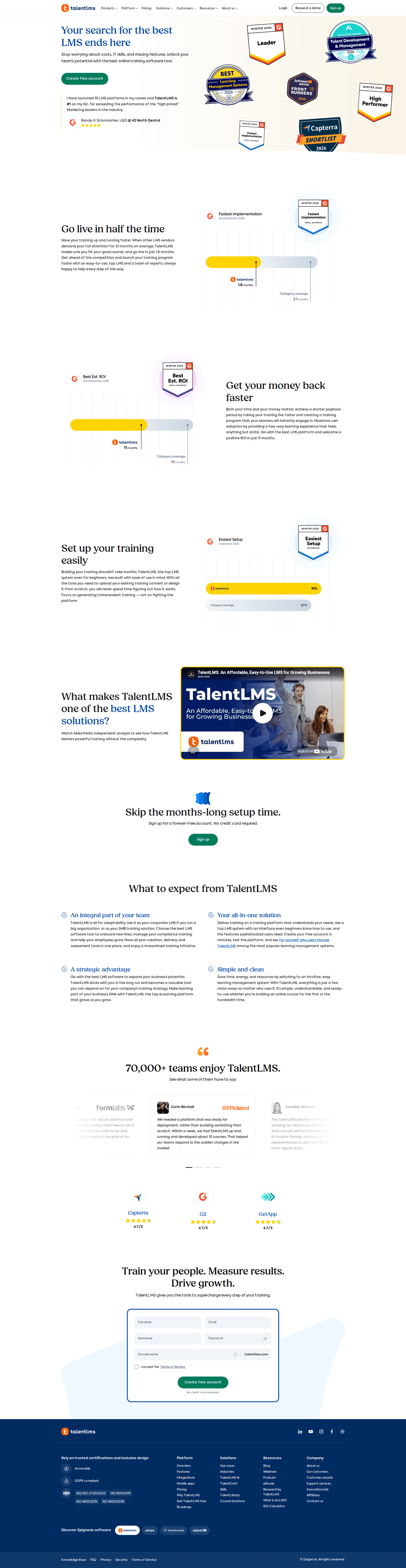 TalentLMS why us page