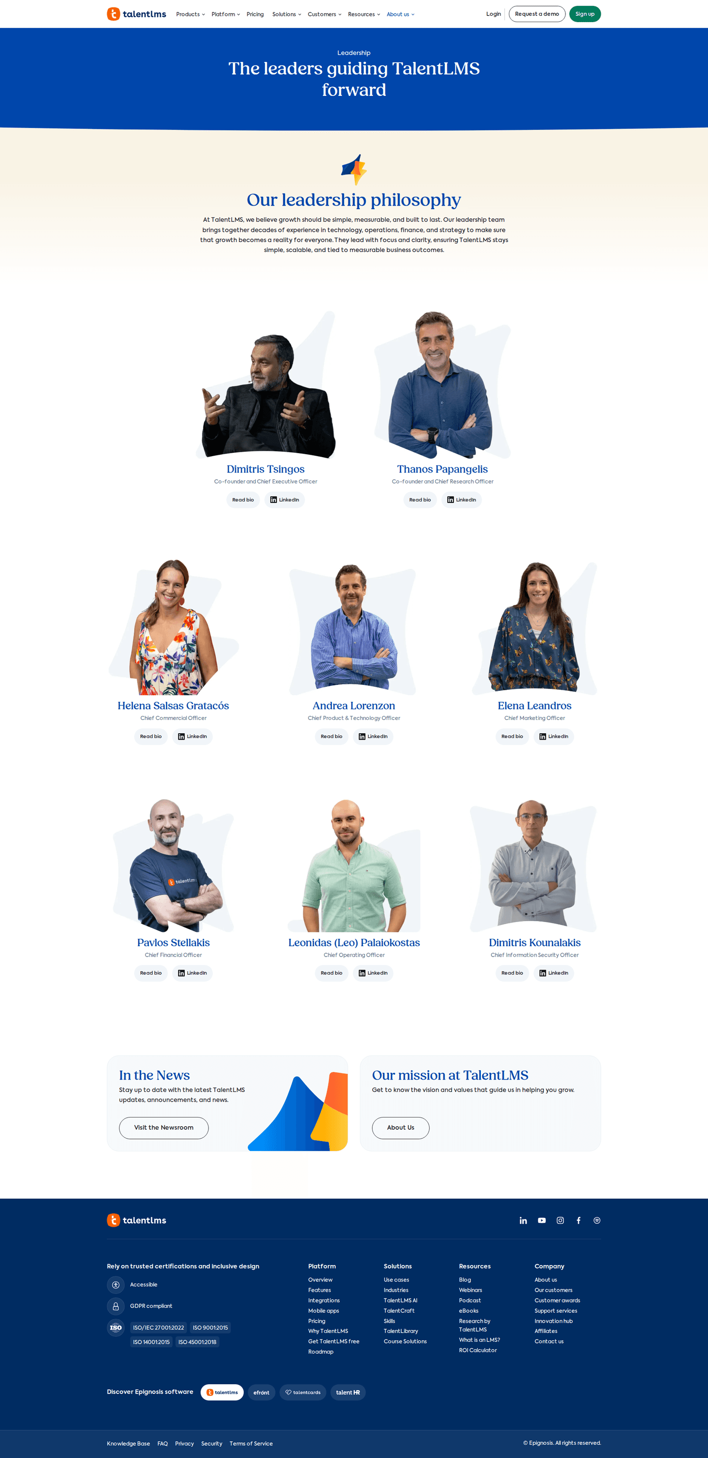 TalentLMS team page