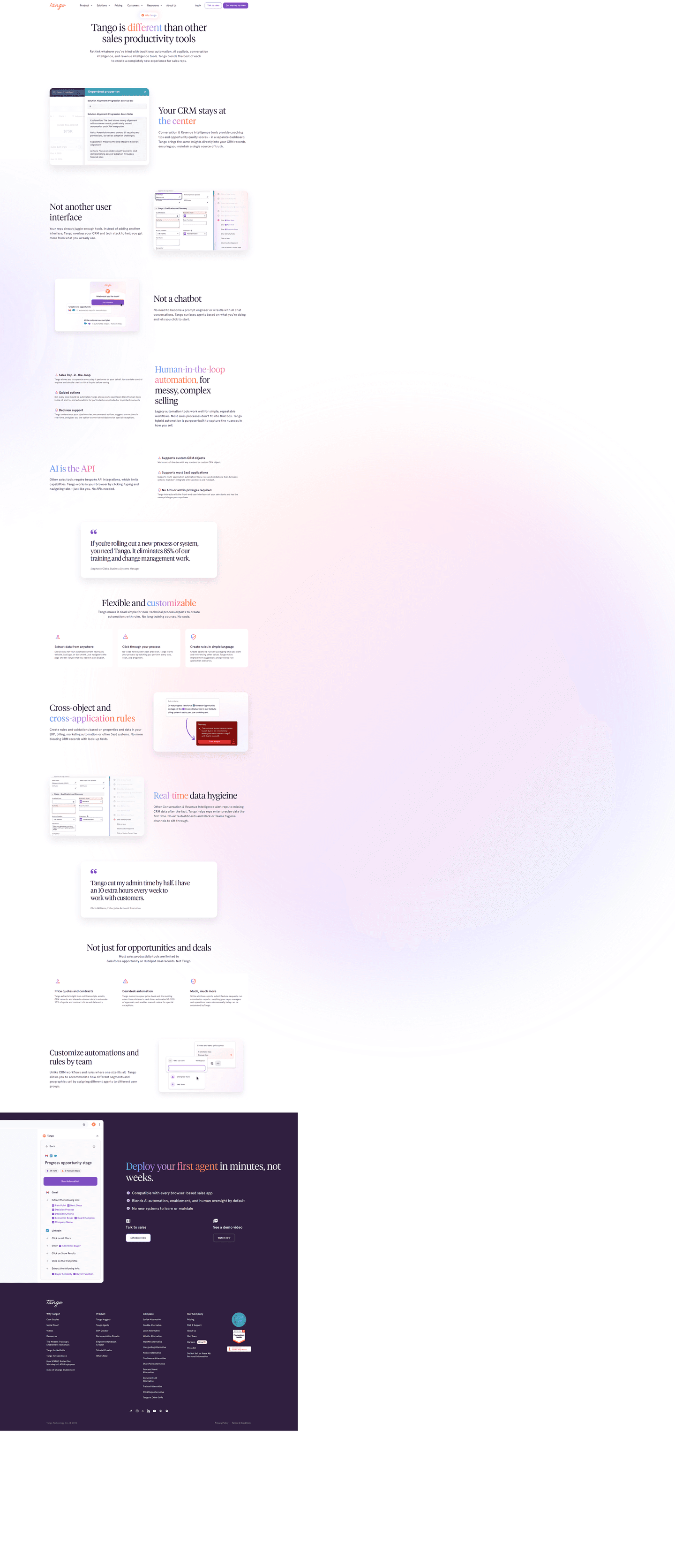 Why us page example