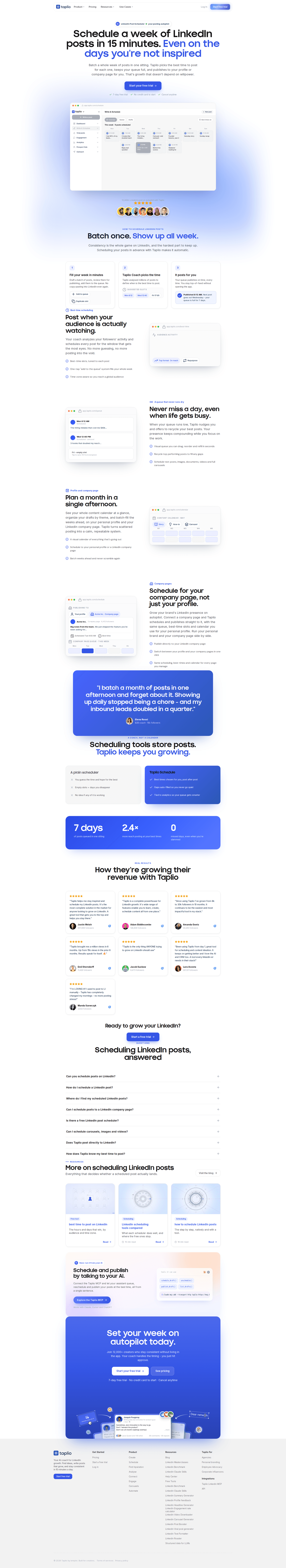 Taplio feature page