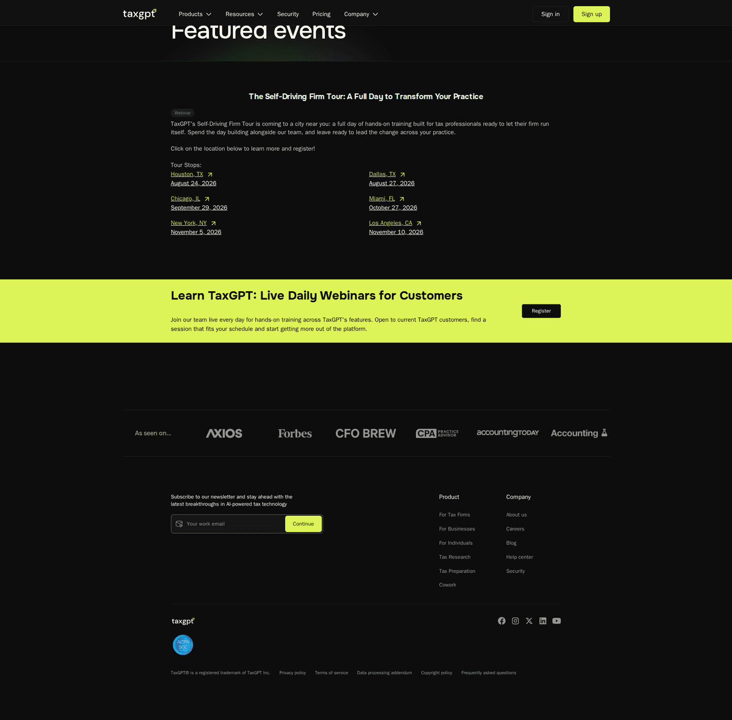 TaxGPT webinar page