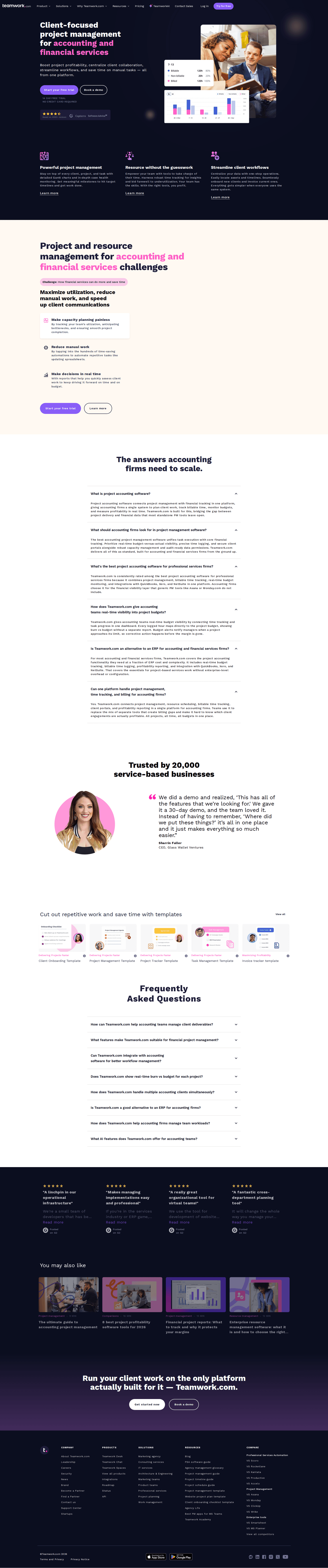 Teamwork.com industry page