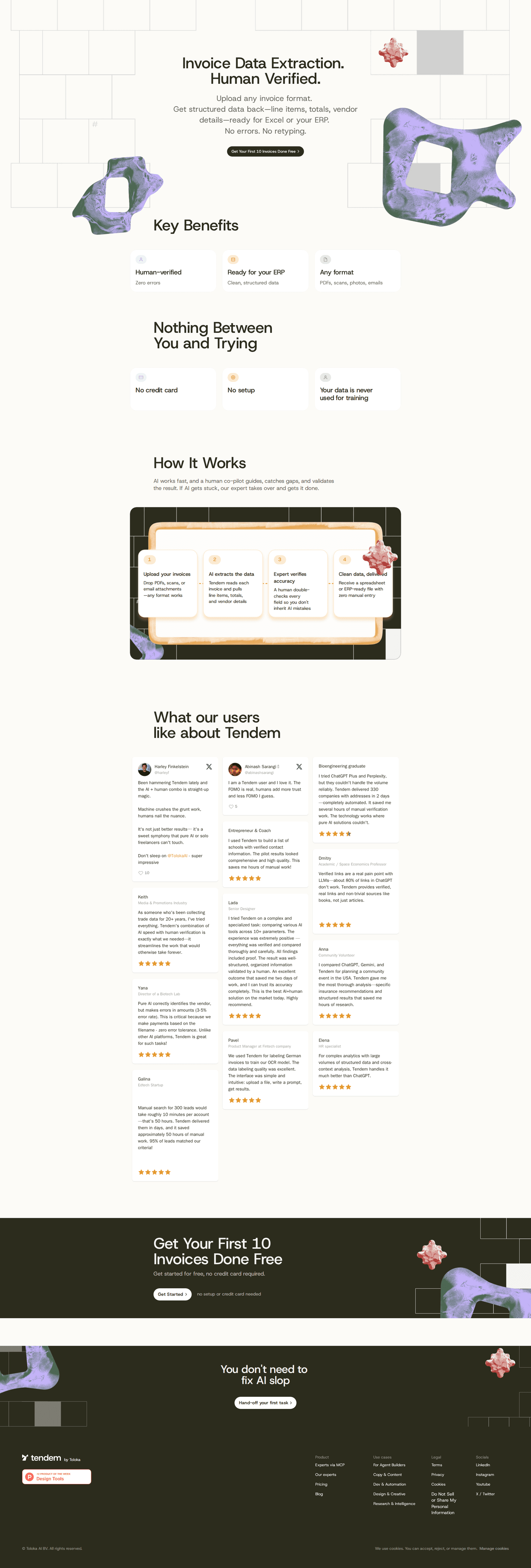 Tendem by Toloka feature page