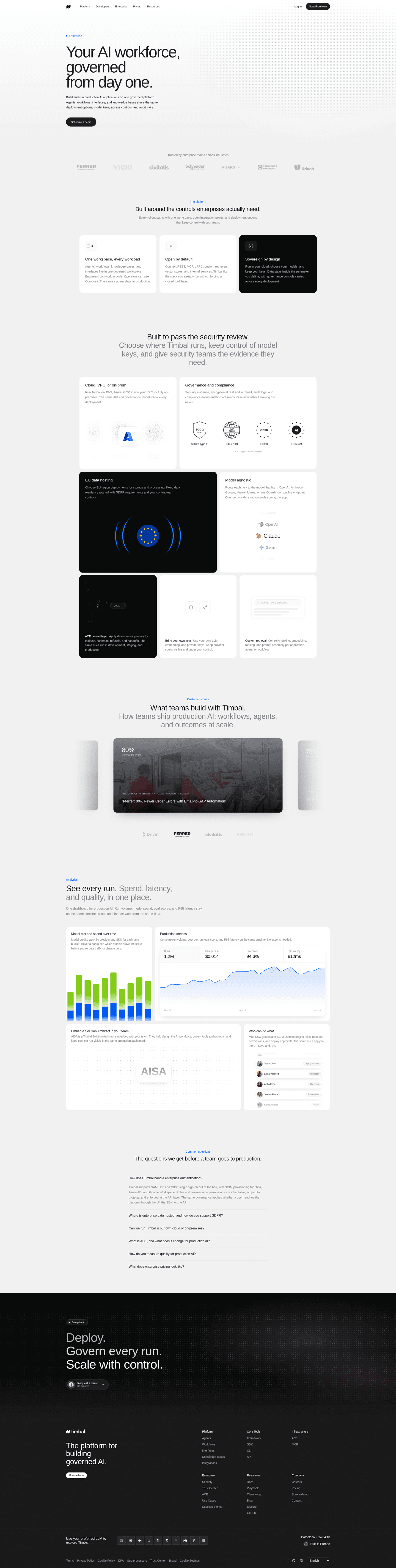 Timbal AI enterprise page