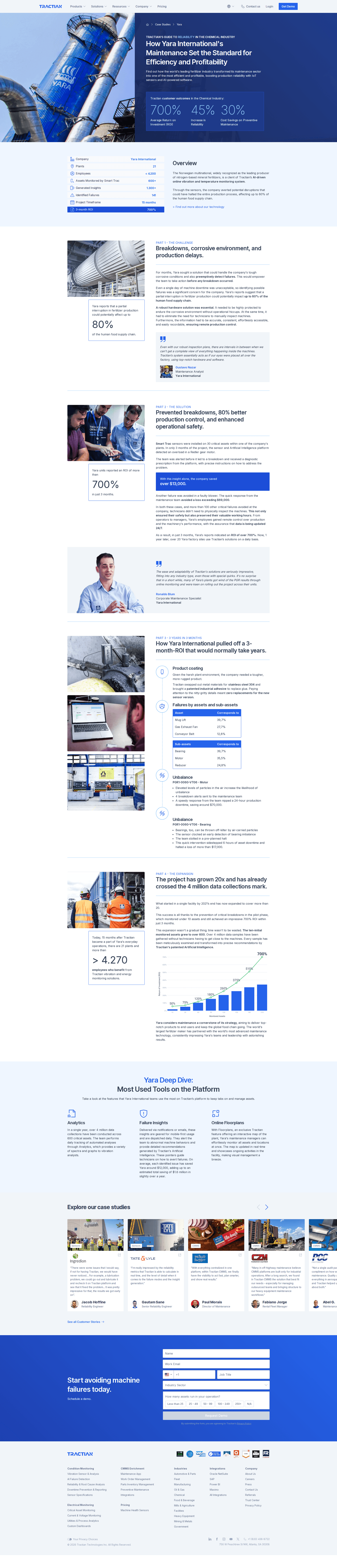 Tractian case study page