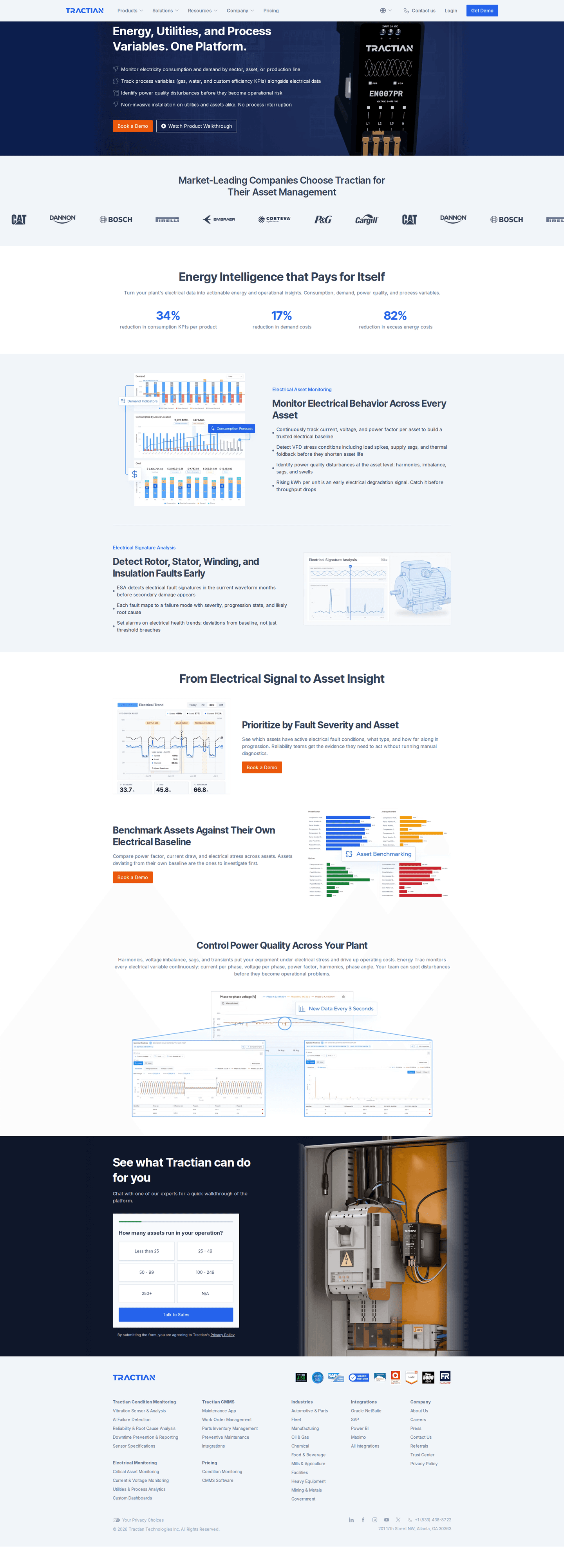 Tractian feature page