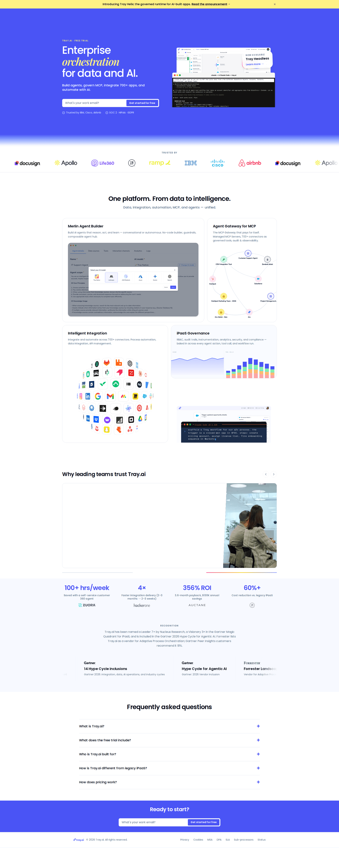 Tray.ai PPC landing page