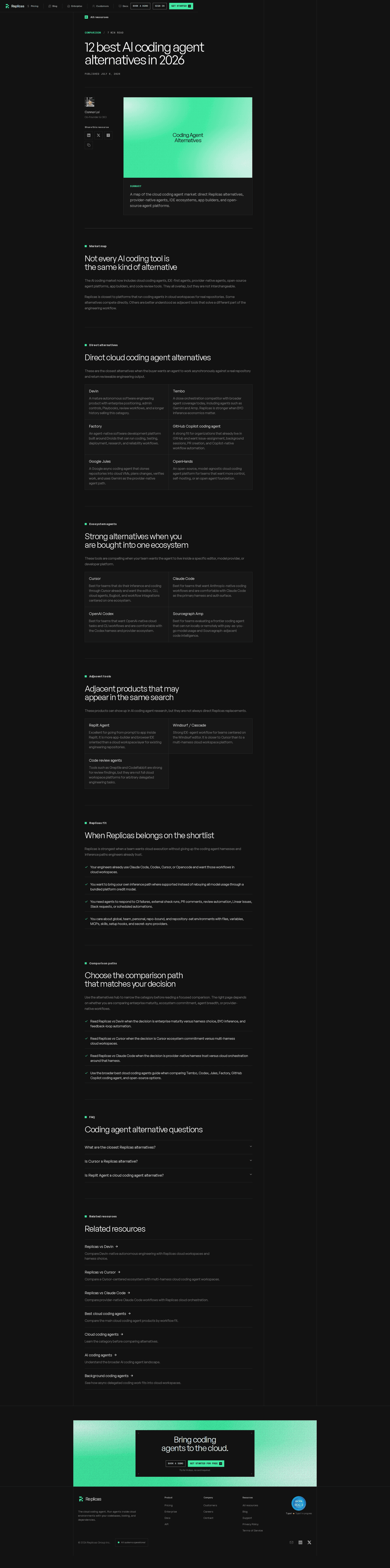 Replicas homepage