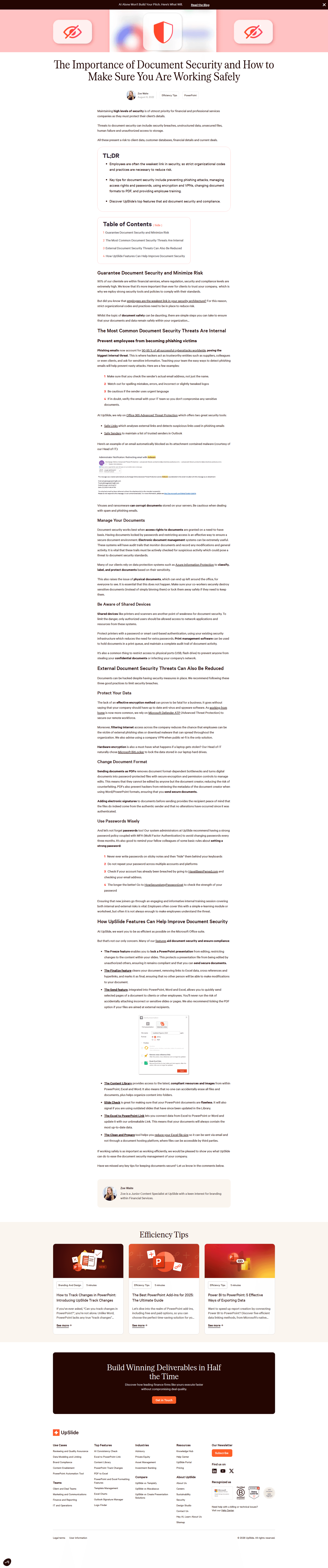 Upslide homepage
