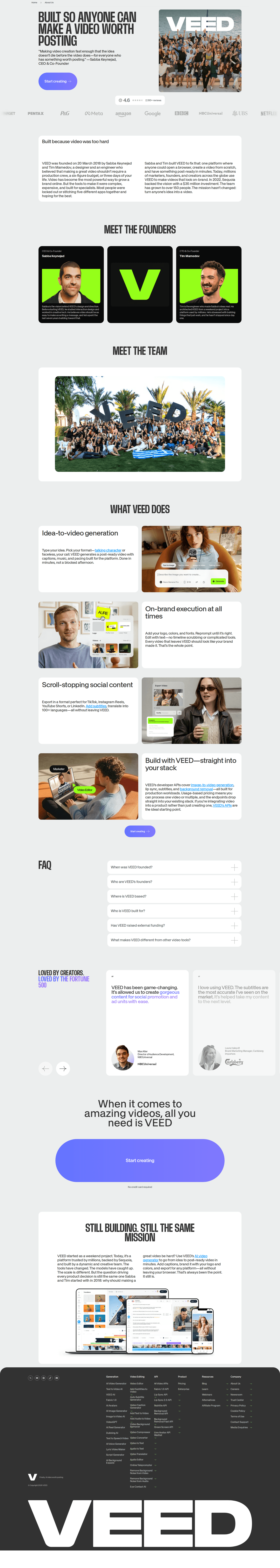 Veed.io about page