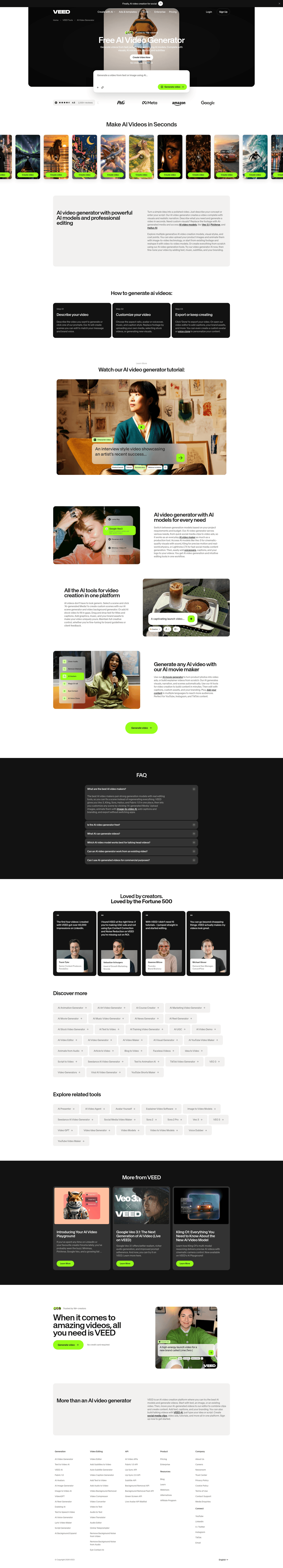 Veed.io free tool page