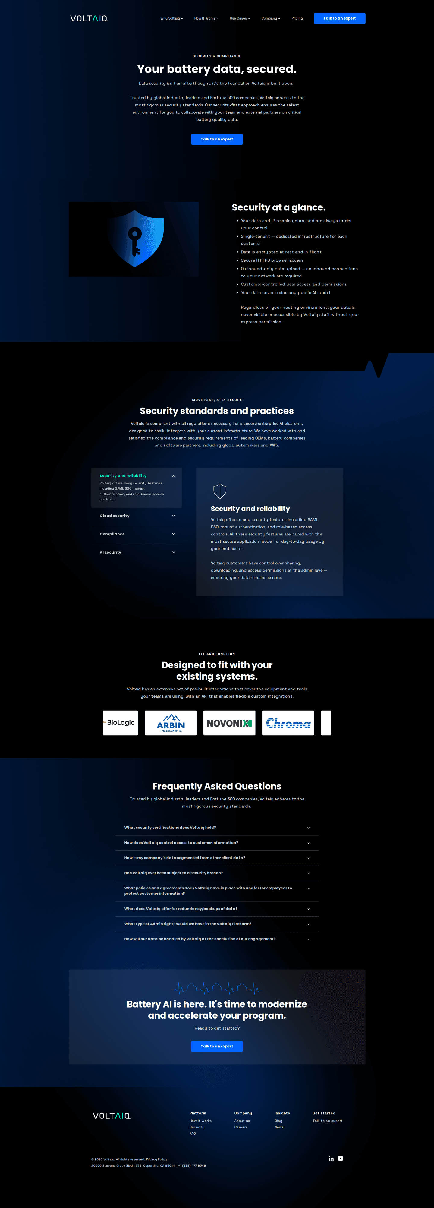 Voltaiq security page
