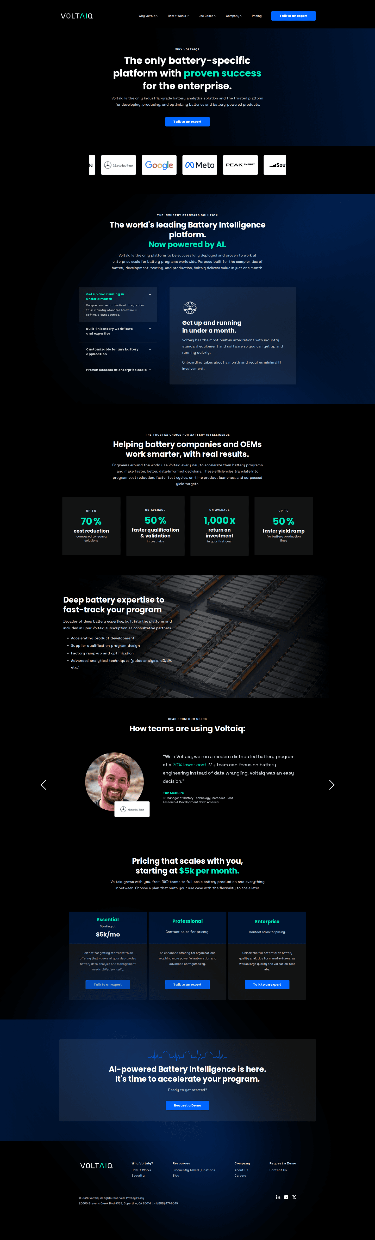 Voltaiq why us page