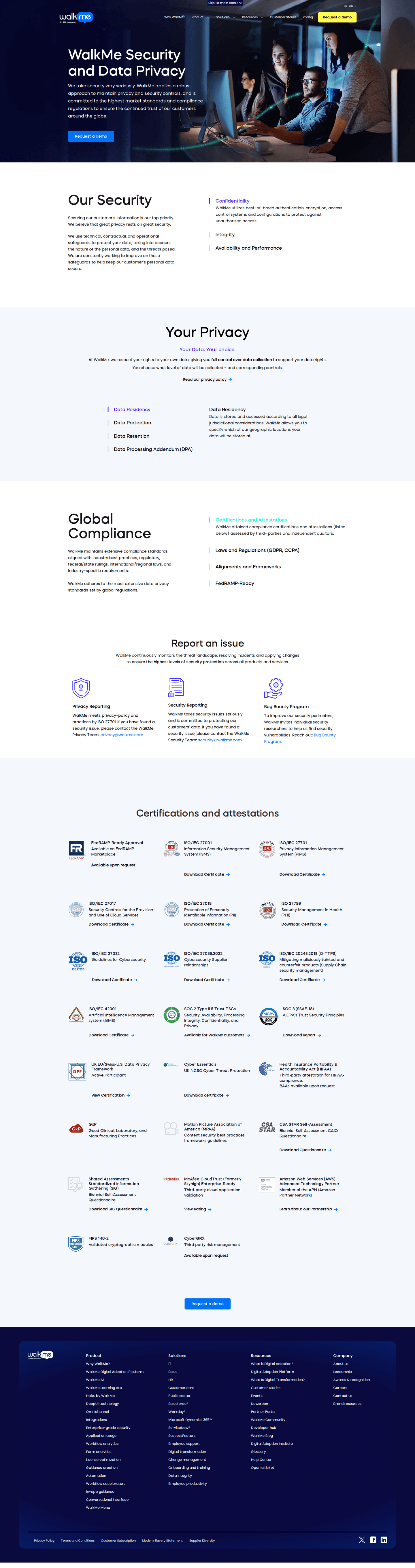 WalkMe security page