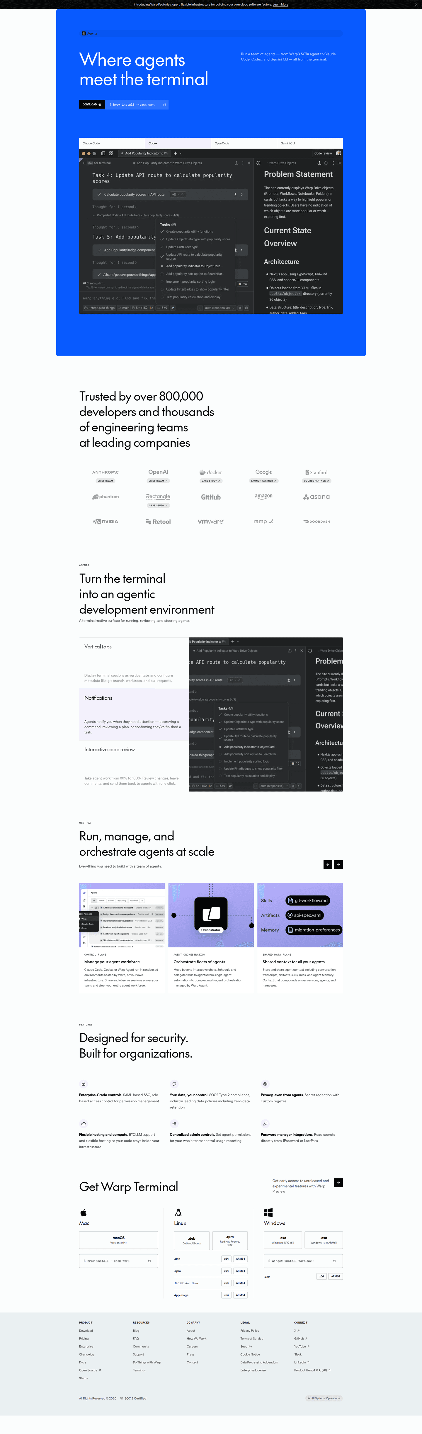 AI agent page example