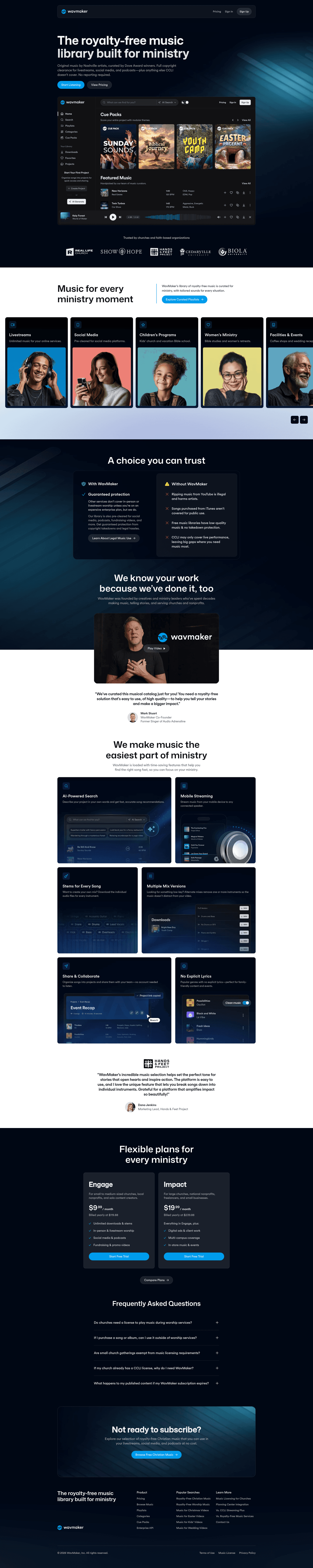 Top Community landing page example
