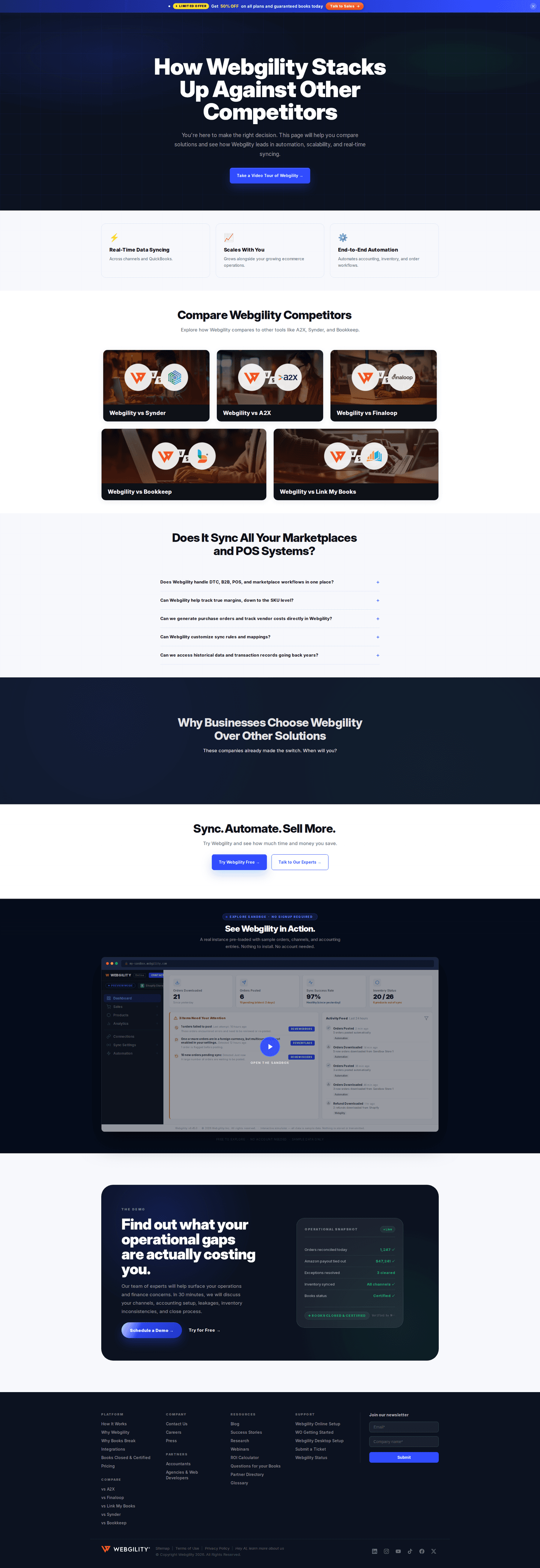 Webgility comparison page
