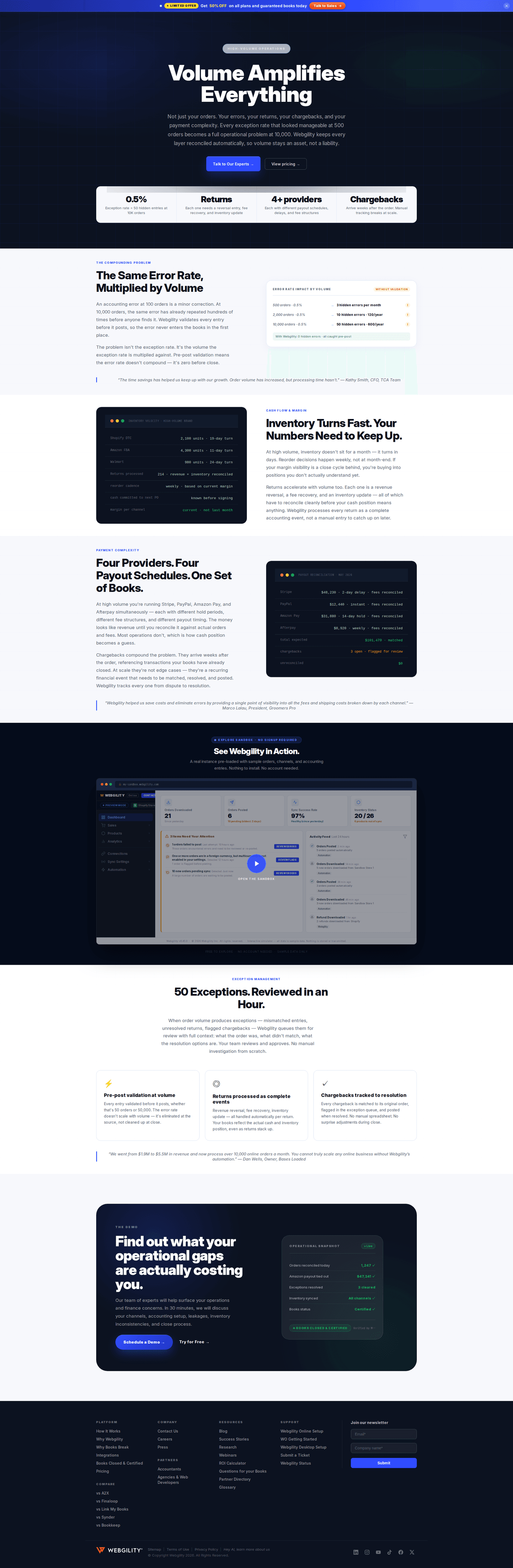 Webgility industry page