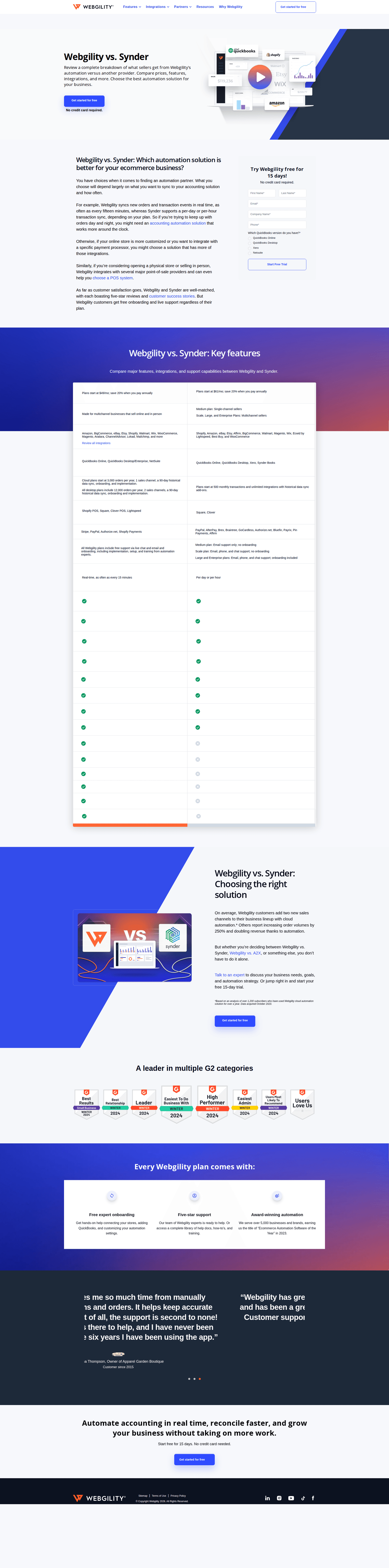 Webgility comparison page